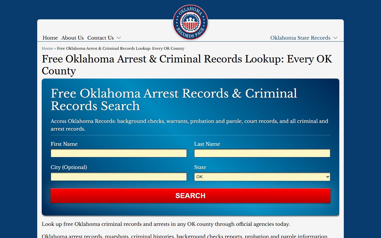 Beaver County Sheriff's Office information for jail mugshots and arrest record requests