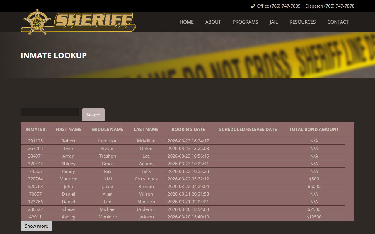Delaware County jail mugshots alternate inmate lookup page