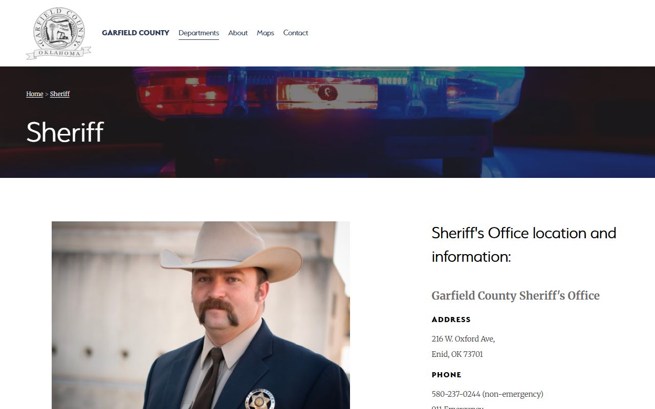 Garfield County Sheriff's Office website for jail mugshots and records